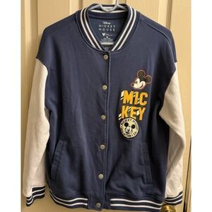 Disney Mickey Mouse Varsity Jacket colorblock Jacket sz Medium
